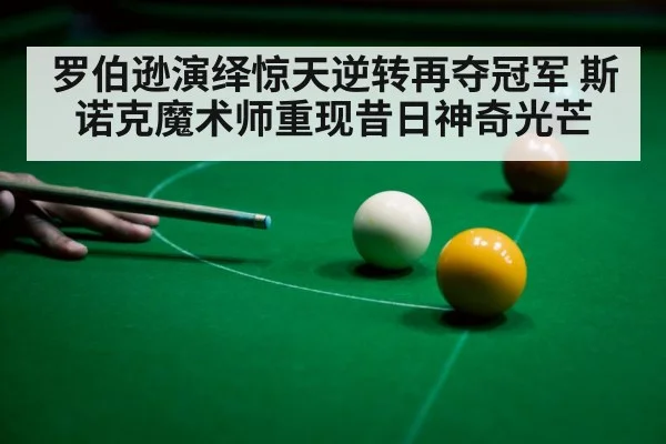 罗伯逊演绎惊天逆转再夺冠军 斯诺克魔术师重现昔日神奇光芒